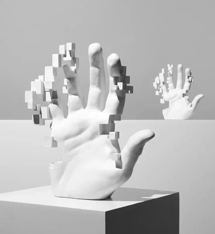 Abstract hand ornaments, sample room, living room, TV cabinet, foyer, resin figures, simple and creative decorations