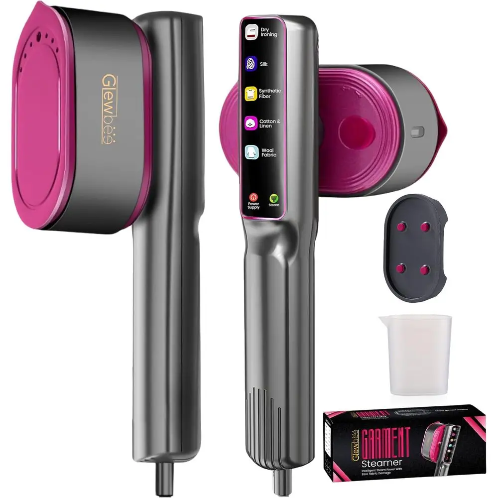 

1200W Portable Steamer & Iron 2 in 1, Handheld Garment Steamer with 10s Fast Heatup, 5s LED Touch Display, Large Ceramic Panel &