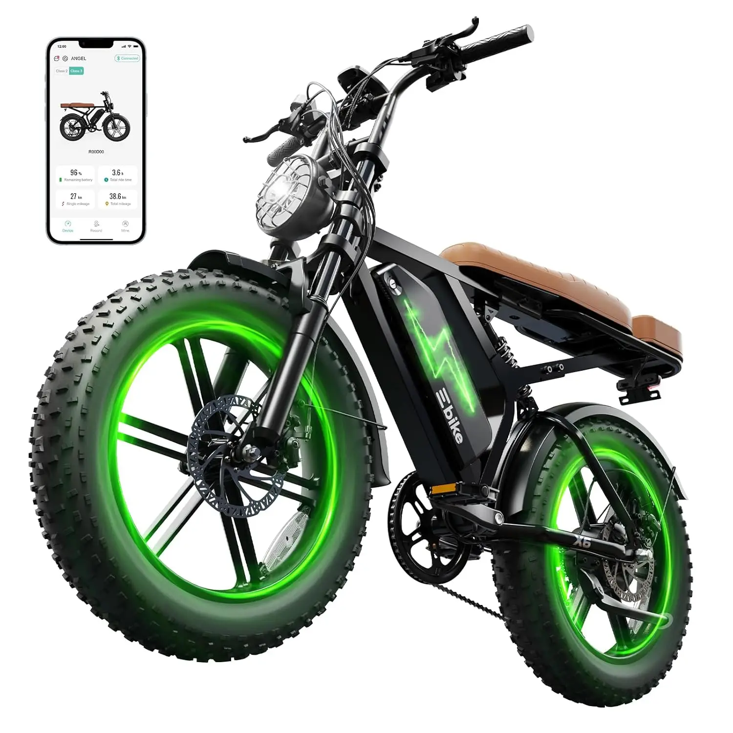 

Electric Bike for Adults, 1500W Peak Motor E Bike with 48V 15/15 * 2Ah Battery, 60-100 Miles Range Electric Bicycle,, Custom