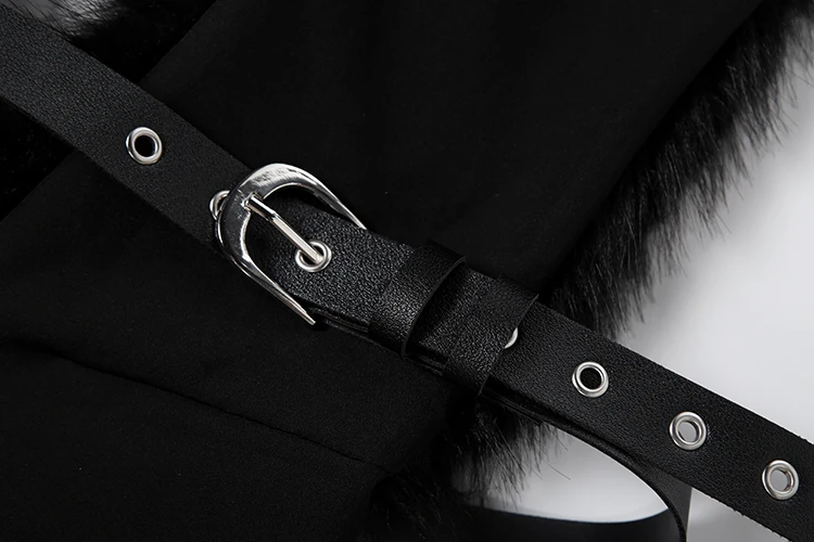 Weird Puss Sexy Furs Tanktop Damen Herbstmode Metallschnallengürtel Rückenfreies Neckholder-Top Y2K Trend Midnight Street Club Weste – Detail 8