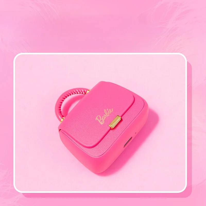 Kawaii Miniso Barbie Bluetooth Headset Anime Cute Cartoon Pink Headphone Protective Case Super Battery Life Long-lasting Durable