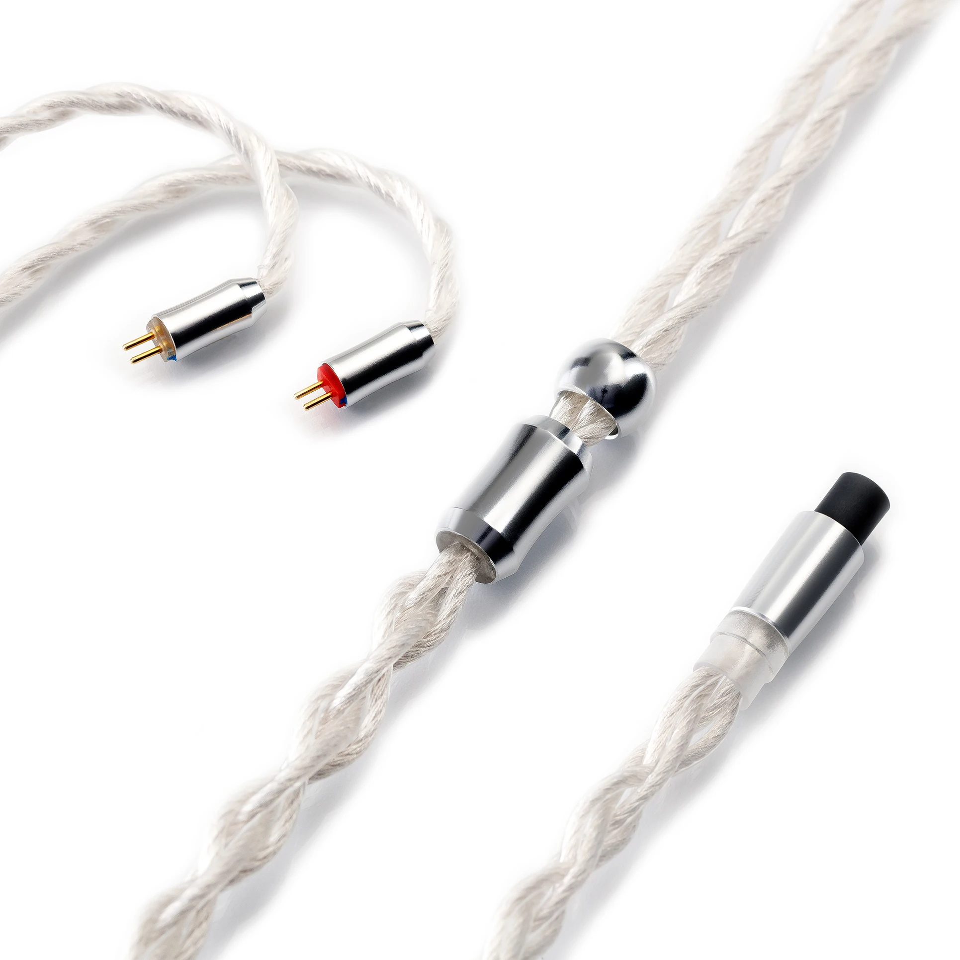 

QoA RUM Earphone Modular Upgrade Cable 6N OCC Plug MMCX/0.78mm Connector With Silver Plated 2.5+3.5+4.4mm IEM Headphone Cable