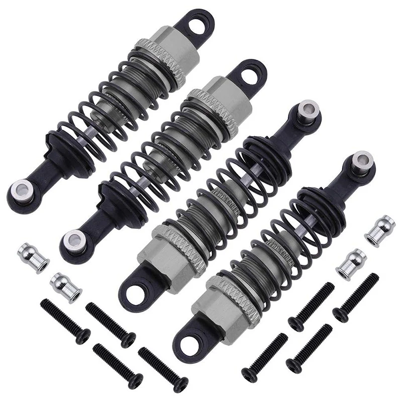 4Pcs Aluminum Shock Absorber Assembled Damper Replacement A949-55 for WLtoys 1/18 RC Car A959 A979 K929 A959-B A969-B A979B (