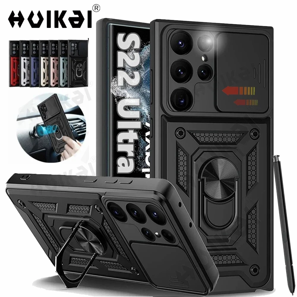 

Case for Samsung S24 Ultra S23 S23 FE S22 Ultra S21 Plus Note 20 A15 A54 A25 A05S A14 Camera Cover Magnetic Slim Fit Shockproof