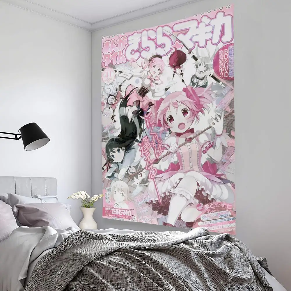 P-Puella Magi Madoka Magica Girl Tapestry Indoor Living Room Rug Patio All Weather Use Carpet Versatile Waterproof Home Decor