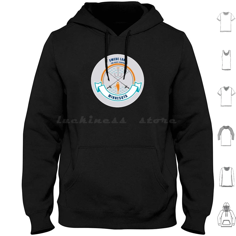 Swede Lake Minnesota A Man And His Boat Do Not Need To Be Justified. Hoodie cotton Long Sleeve Swede Lake Minnesota Fishing