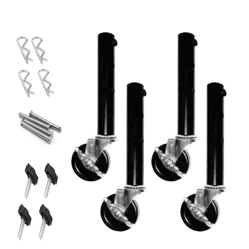 

Table leg caster extender Extended folding table wheel Adjustable metal table leg with wheels
