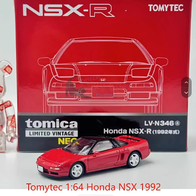 نموذج سيارة مصنوع من خليط معدني بمقياس Tomytec1:64، طراز TLV LV-N346a NSX 1992 #1