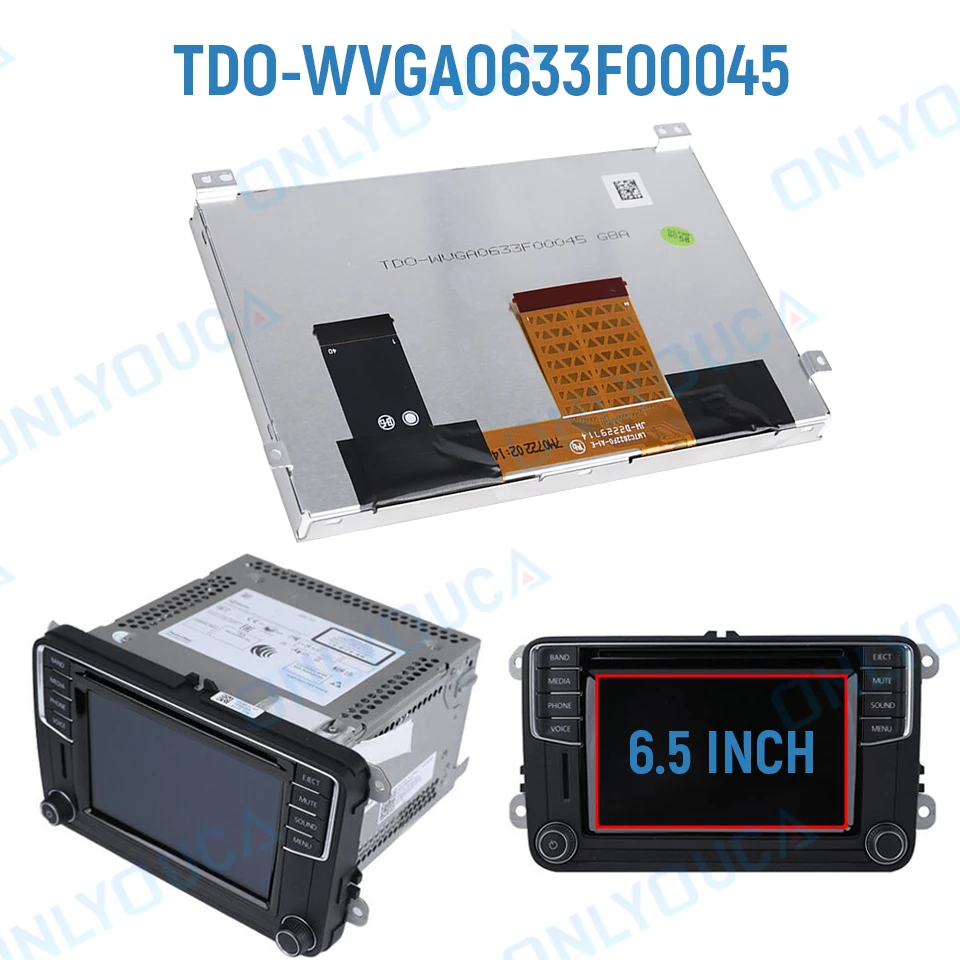 

New 6.5 Inch 40 Pins Touch Screen & LCD TDO-WVGA0633F00045 For VW MIB 2 200 680 Car Multimedia Navigation Radio