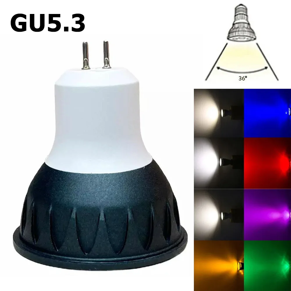 

D​immable GU5.3 LED Spotlight 110V 220V 12V 24V LED COB Light Bulb 10W LED Lamp Replace 60W Halogen Lamp for Room 36° Lighting