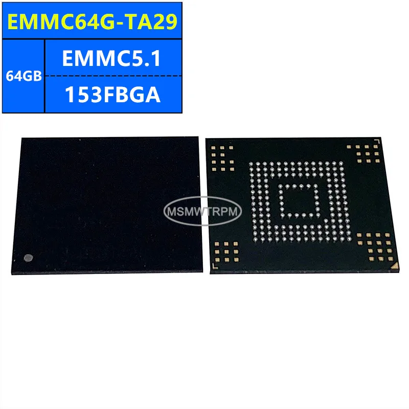 EMMC64G-TY29 EMMC64G-TX29 EMMC64G-TA29 EMMC5.1 64GB 153FBGA شريحة الذاكرة IC مكونات إلكترونية جديد الأصلي