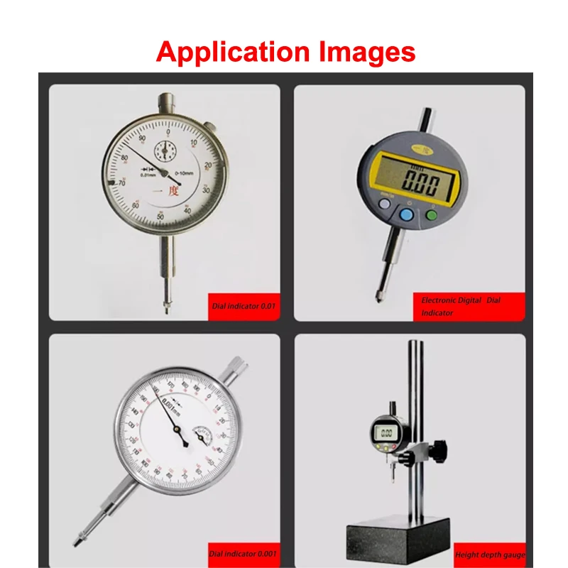 6pcs Dial Indicator Extension Stem Rod 30mm/40mm/60mm/80mm/100mm/150mm Electrical Digital Indicator Extension Stem Rod Set, view 6