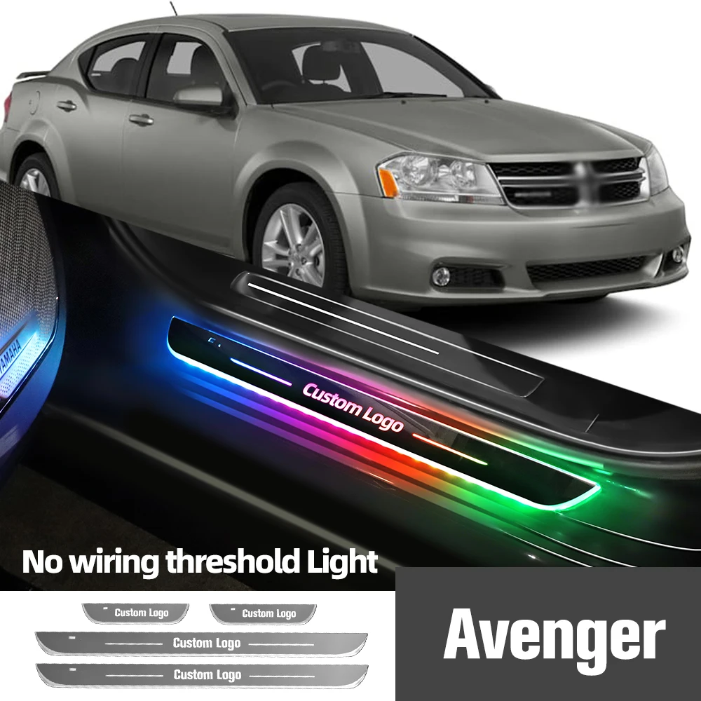 

Для Dodge Avenger 2007-2014 2010 2011 2012 2013 Автомобильная фотография индивидуальный Логотип Подсветка порога двери приветственный порог фотоаксессуары