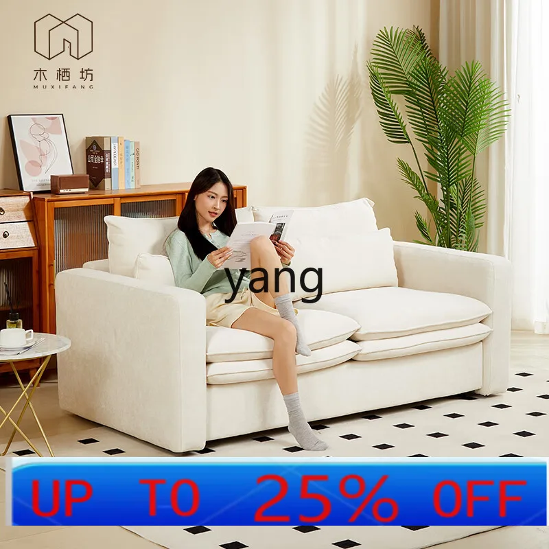 LMM high-end cotton and linen flip sofa bed integrated dual-purpose two-in-one living room