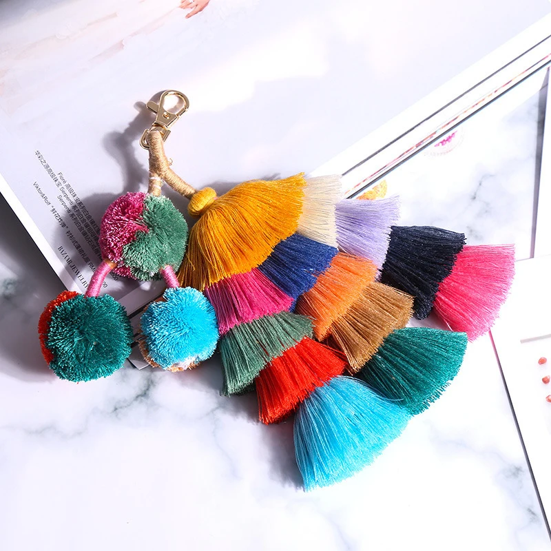 Bohemian tassel pendantDIYHandmade woven pendants, ethnic style bag charms, keychains, and decorative pendants Decoration Gift