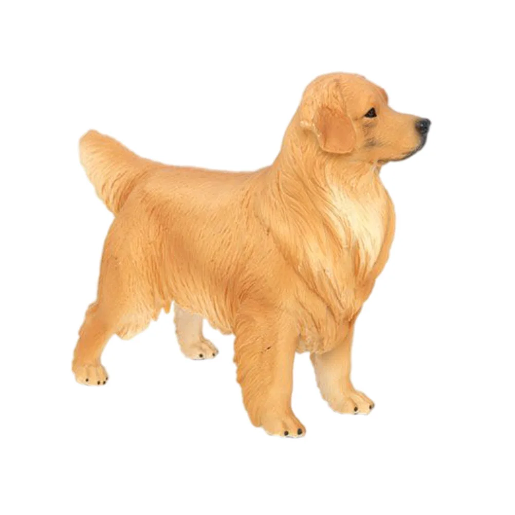 

Golden Retriever Ornament Dog Figures Decorative Animal Model Figurines Simulation Decors