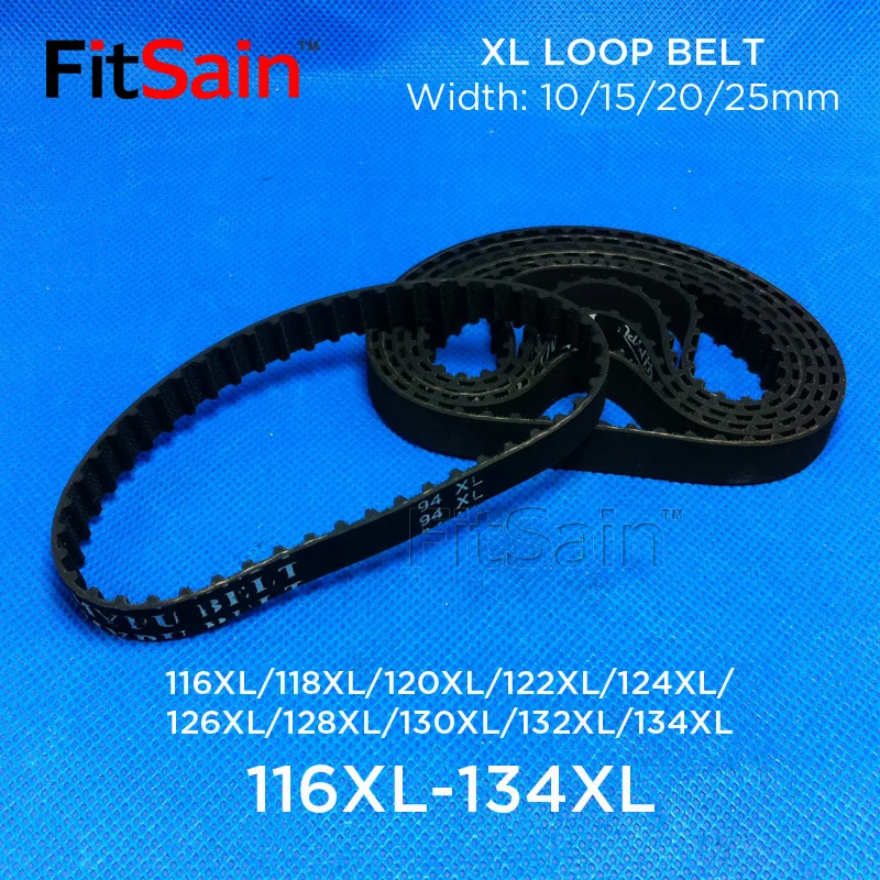 FitSain-XL Timing Belt 116XL/118XL/120XL/122XL/124XL/126XL/128XL/130XL/132XL/134XL Rubbe Belt Closed Loop Synchronous Belt