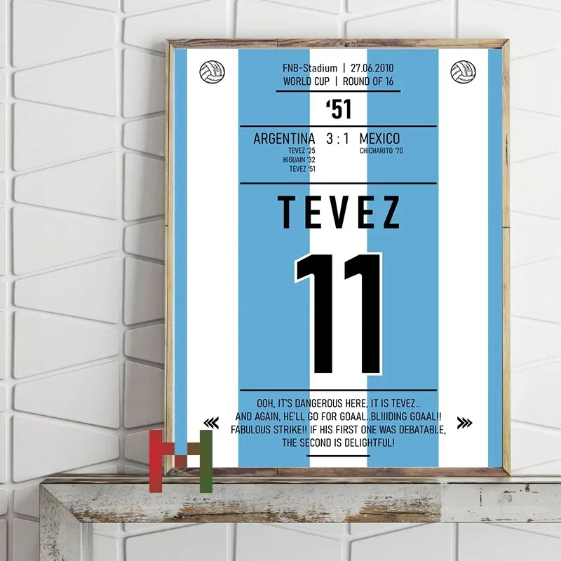 Best Football Players of The World Poster Canvas Printing Football Player Number Wall Art Decor Boys Room Decoration Icon Gift