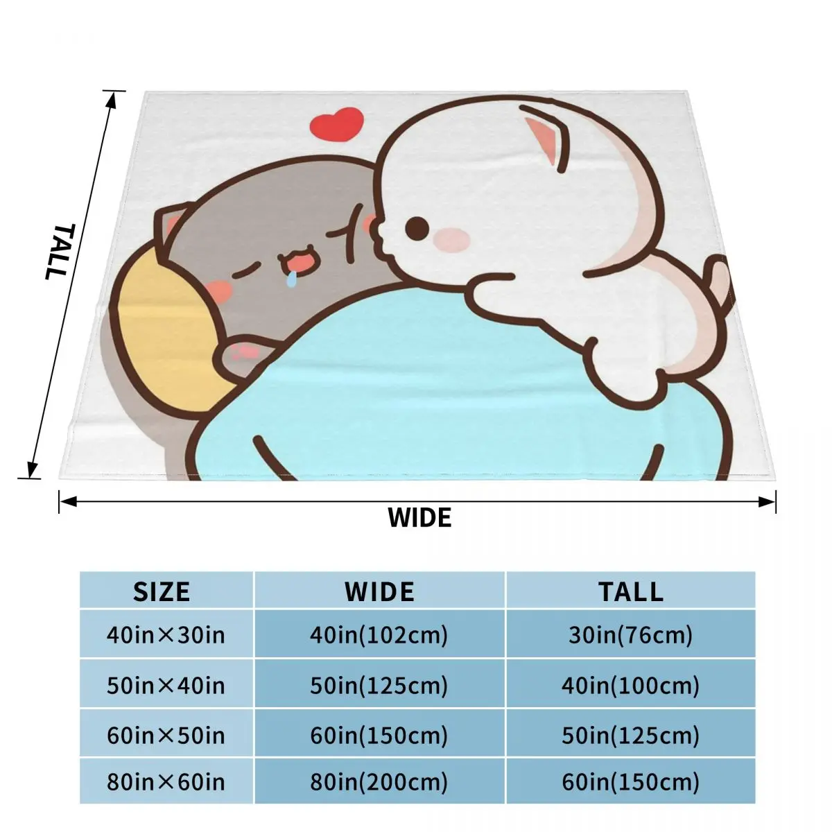 Peach And Goma Mochi Cat Cuddling Blanket Soft Warm Flannel Throw Blanket Cover for Bed Living room Picnic Travel Home Couch