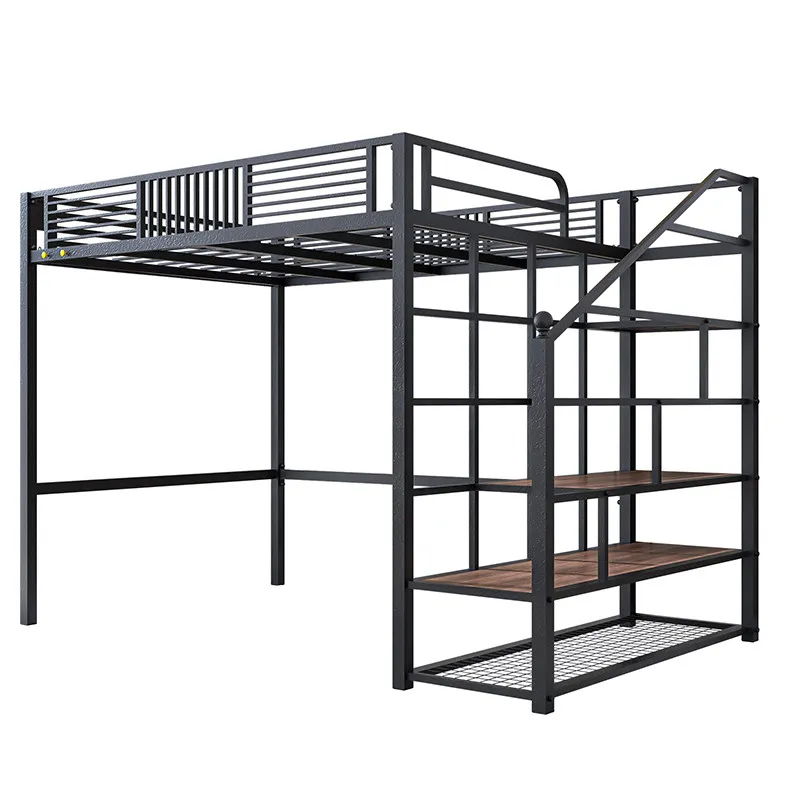 Modern wrought iron adult elevated bed child bed