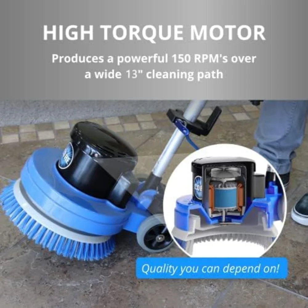 HAOYUNMA 13 inch Electric Floor Buffer Scrubber and Polisher Machine - All Floor Surfaces