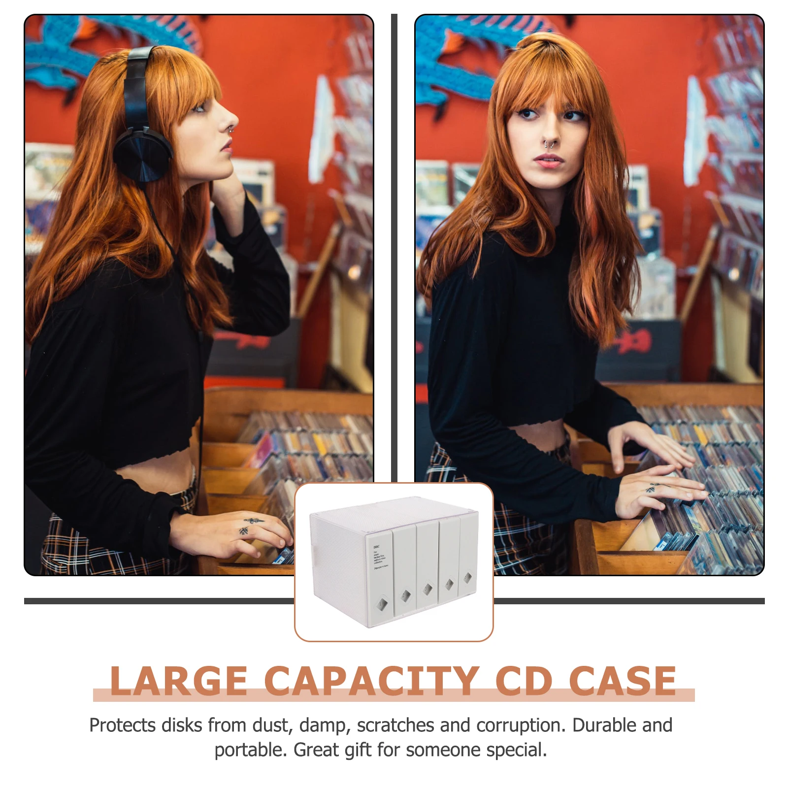 

20Pcs Large Capacity CD Storage Case Portable Disc Holder Organizer Fits DVDs
