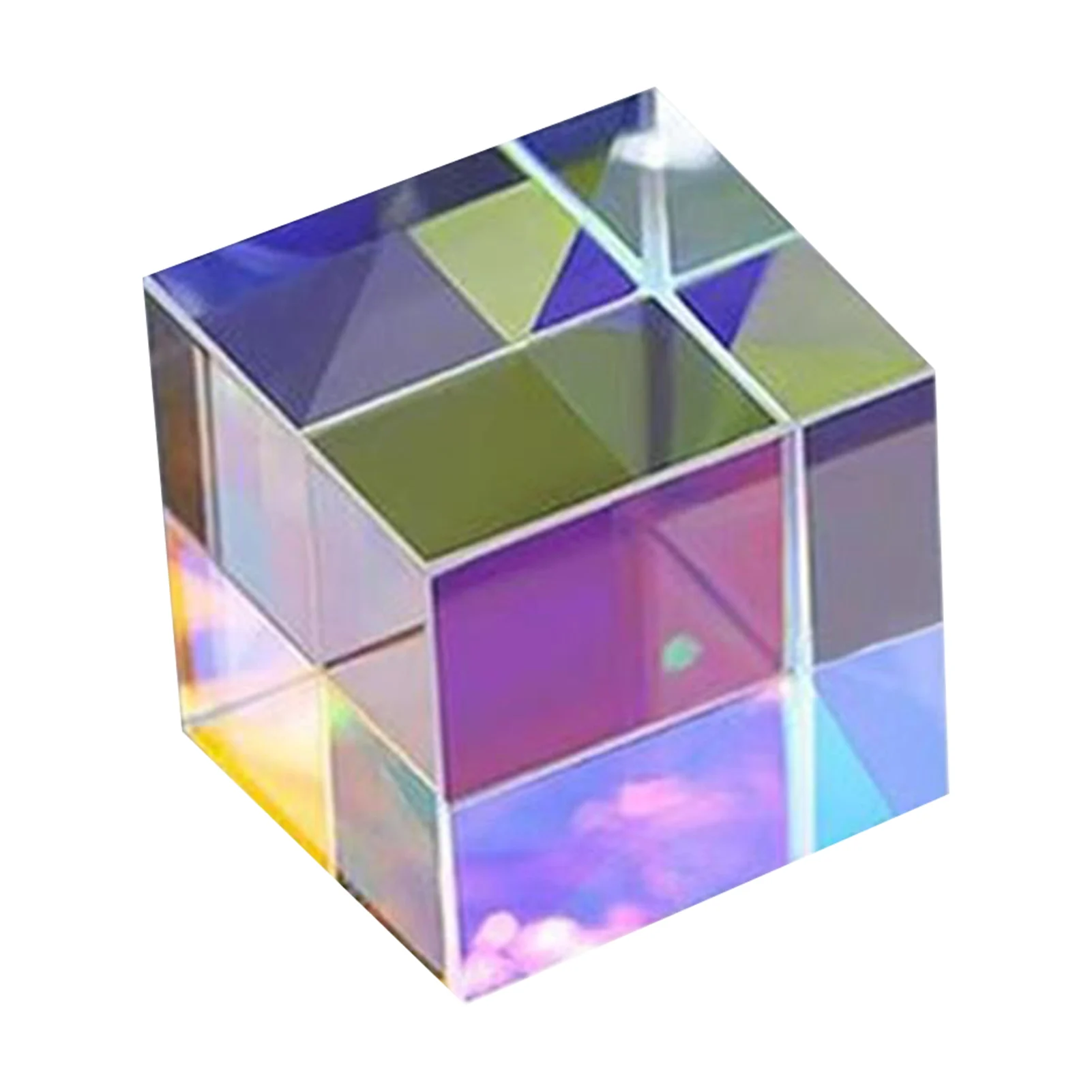 12.7mm Prism Six-Sided Bright Light Combine Cube Prism Stained Glass Beam Splitting Prism Optical Experiment Instrument Prisms12