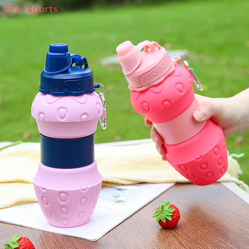 

Складная бутылка для воды, чашка для кемпинга, спорт на открытом воздухе, школа, герметичная портативная детская бутылка для воды