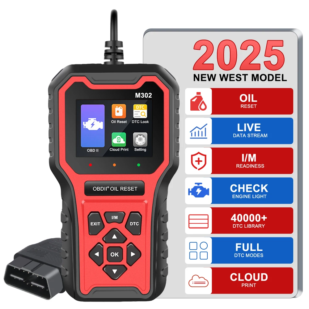 

Automotive Fault Diagnosis Tool Car accessories Clear Fault Multi-language M302 Car OBD2 Scanner Code Reader