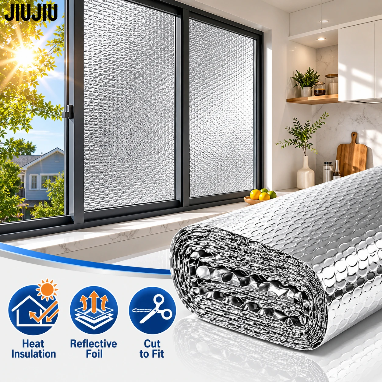 

Thermal Insulation Aluminum Film High Resistance Insulation Material Heat Insulation Film Sheet Suitable for Windows RVs Outdoor