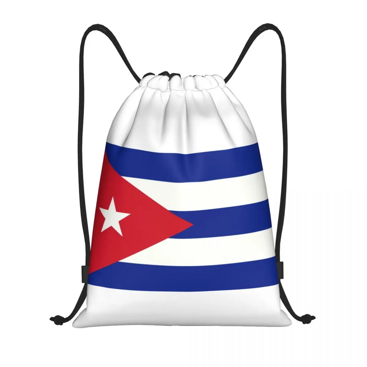 

Flag Of Cuba Drawstring Backpack Women Men Gym Sport Sackpack Portable Cuban Patriotic Shopping Bag Sack