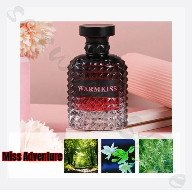 WARMKISS Eau De Toilette feminina francesa com fragrância duradoura Fragrância floral amadeirada fresca e natural 50ml