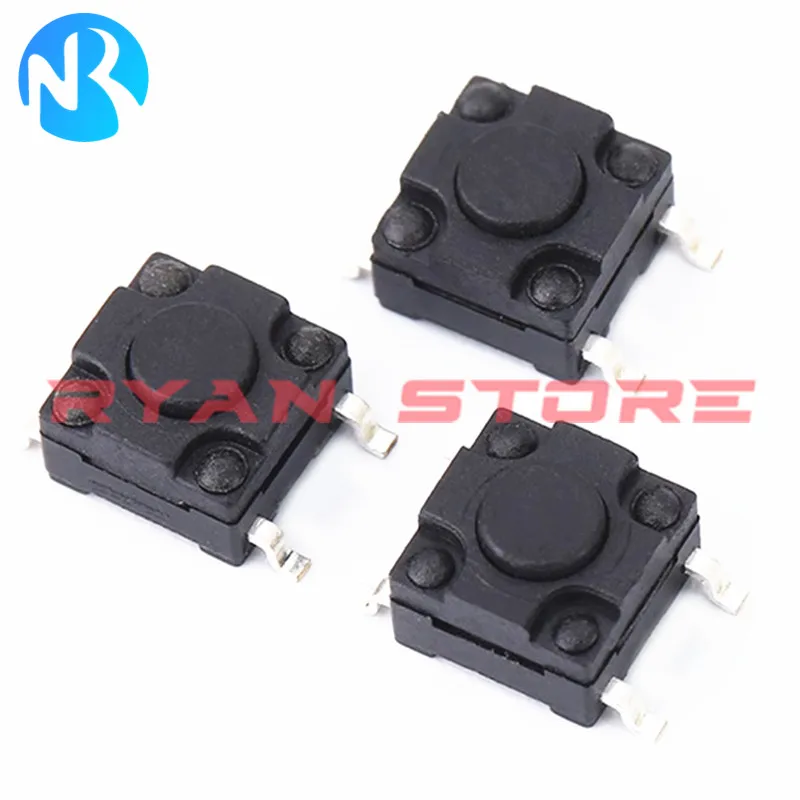 

1000Pcs 6*6 Waterproof Tact Switchs 6X6 6*6*10mm Micro Push Button Switch 6X6X10 H SMD 4Pin