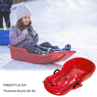 Large 65x40cm Snow Sled Snow Speeder Sled Heavy Duty Durable Toboggan Sledge Flyer Sleigh Skiing Board With Pull Rope And Handle