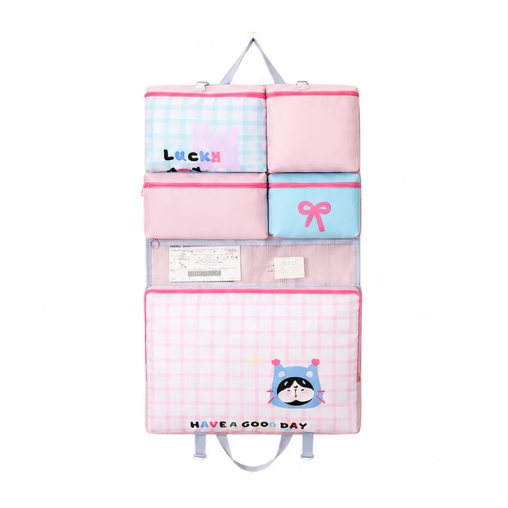 Foldable Travel Storage Hanging Bag 7 in 1 Multi-Compartment Clothing Packaging Bag Hand-Held Portable Underwear Storage Bag