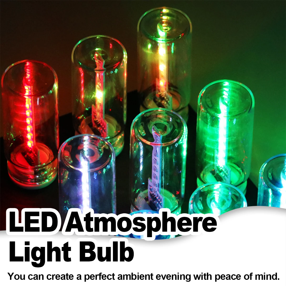 

Usb Led Night Light Bulb Multicolored Dimmable Transparent Glass Cover Touch Sensor Red Green Blue White Bar Ktv Home Decoration