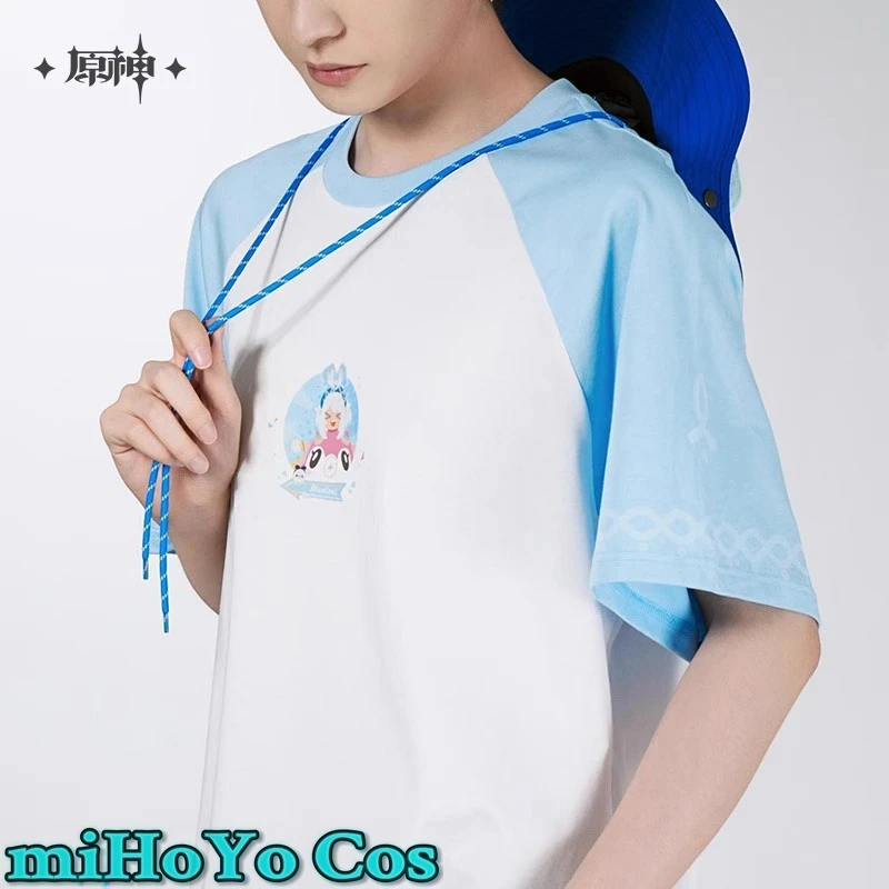 

[Genuine] miHoYo Official Game Genshin Impact Mualani Cosplay T-shirt Anime Cartoon Costume Top Halloween Gift