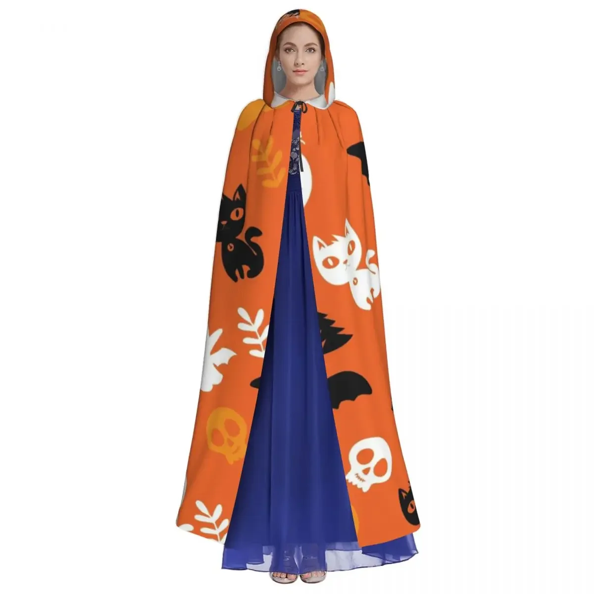 DIY Customized Adult Halloween Hooded Cape With Pictures Suitable For Halloween Role-playing Parties Comic Exhibitions Etc