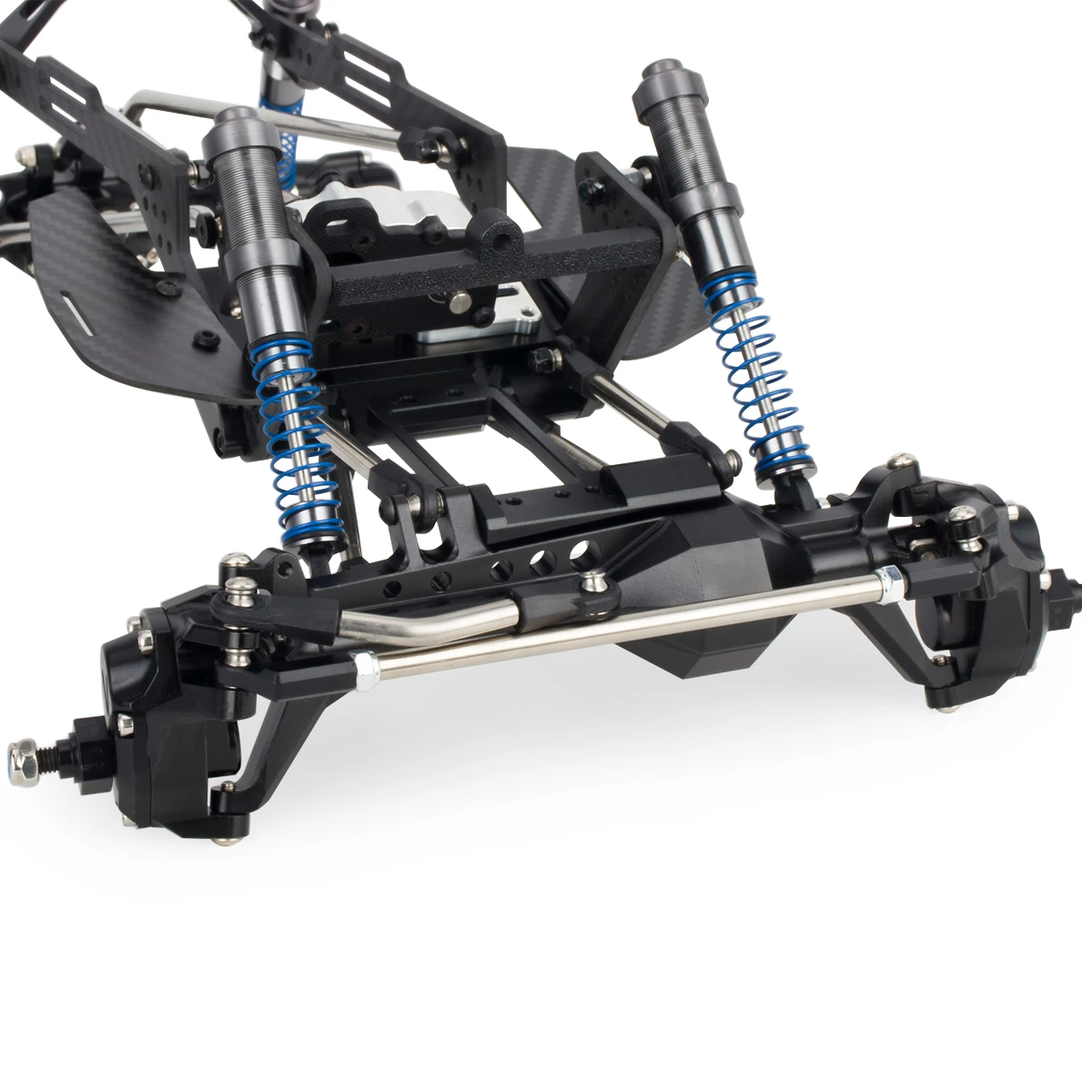 LCG Carbon Fiber Chassis Kit for 1/10 Cheater Rigs – Low CG High Clearance Upgrade w/ Gearbox & Shocks view 4