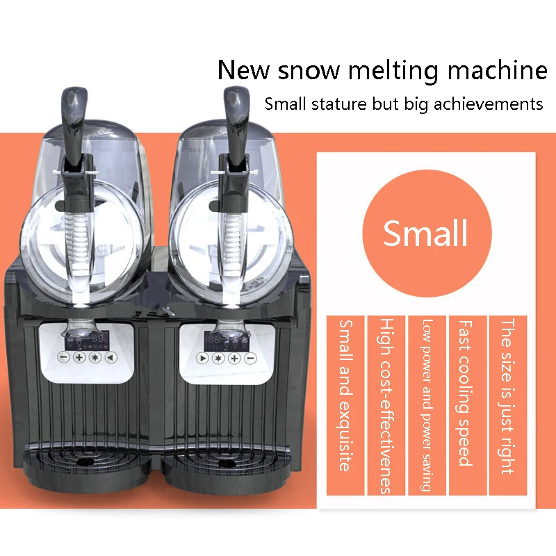 Machine à neige fondante commerciale, machine à double jus précieux, fabricant de slush Smunvétérans wn, 600W