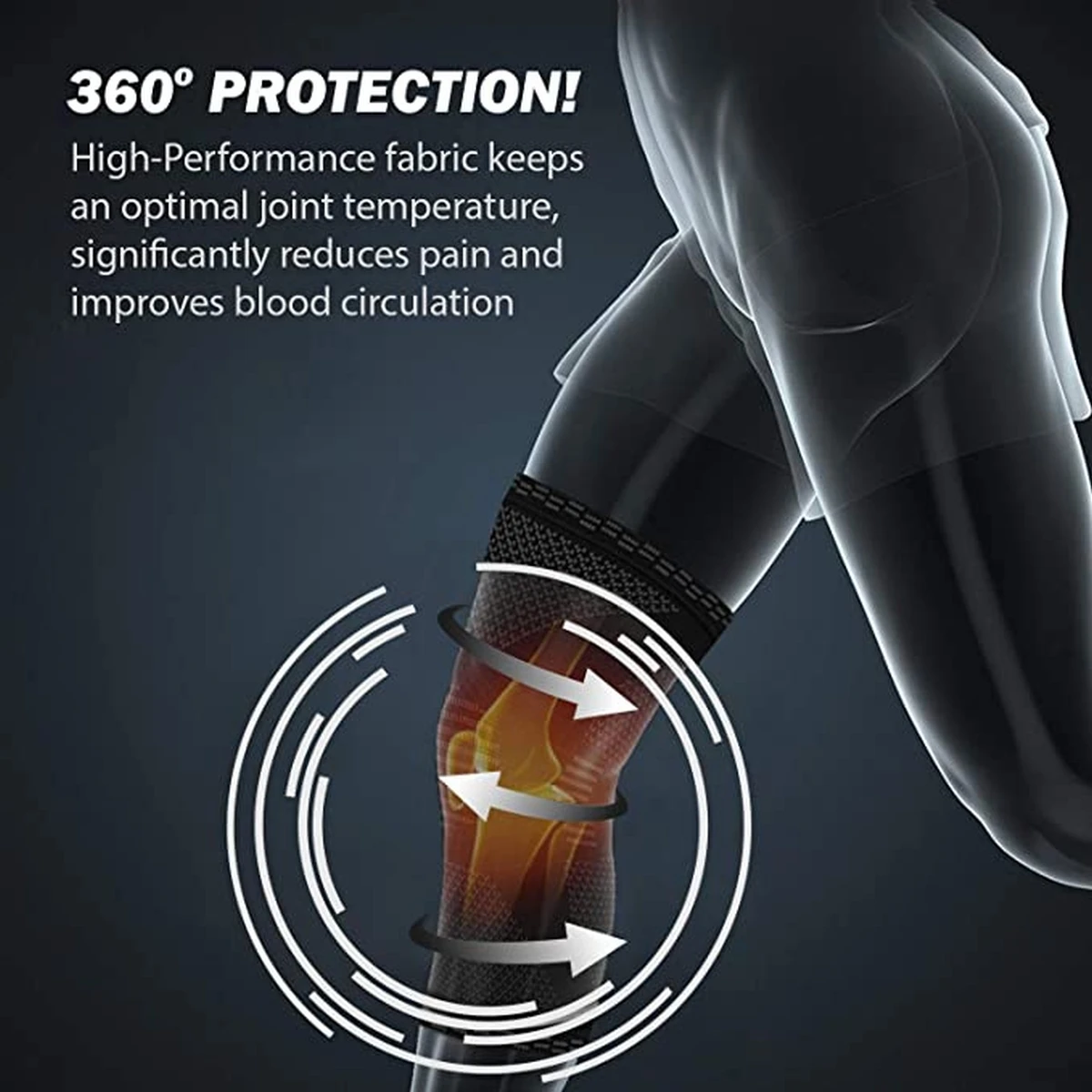 Professional Knee Brace for Knee Pain Men Women Knee Compression Sleeve Support for Running GYM Workout Sports Joint Pain Relif