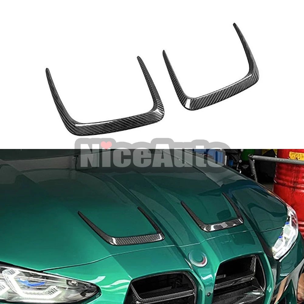 for BMW G80 G81 M3 G82 G83 M4 2021 - 2024 Front Hood Scoop Vent Frame Trim Real Carbon Fiber Engine Bonnet Decorative Body Kits