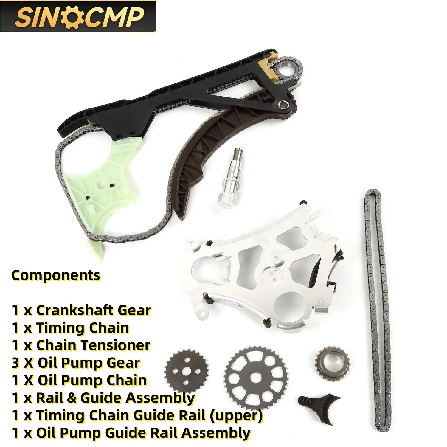 

Oil Pump Gear Timing Chain Kit For BMW 325 335 X3 X5 X6 F22 F23 N52 N55 Timing Components Automobiles Parts 1Set
