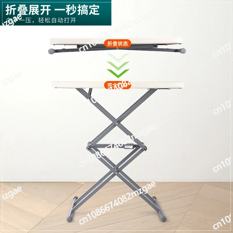 All-in-One Folding Home Workstation, Adjustable Height Desk for Reading, Learning, Computer Use, and Dining in Space-Limited