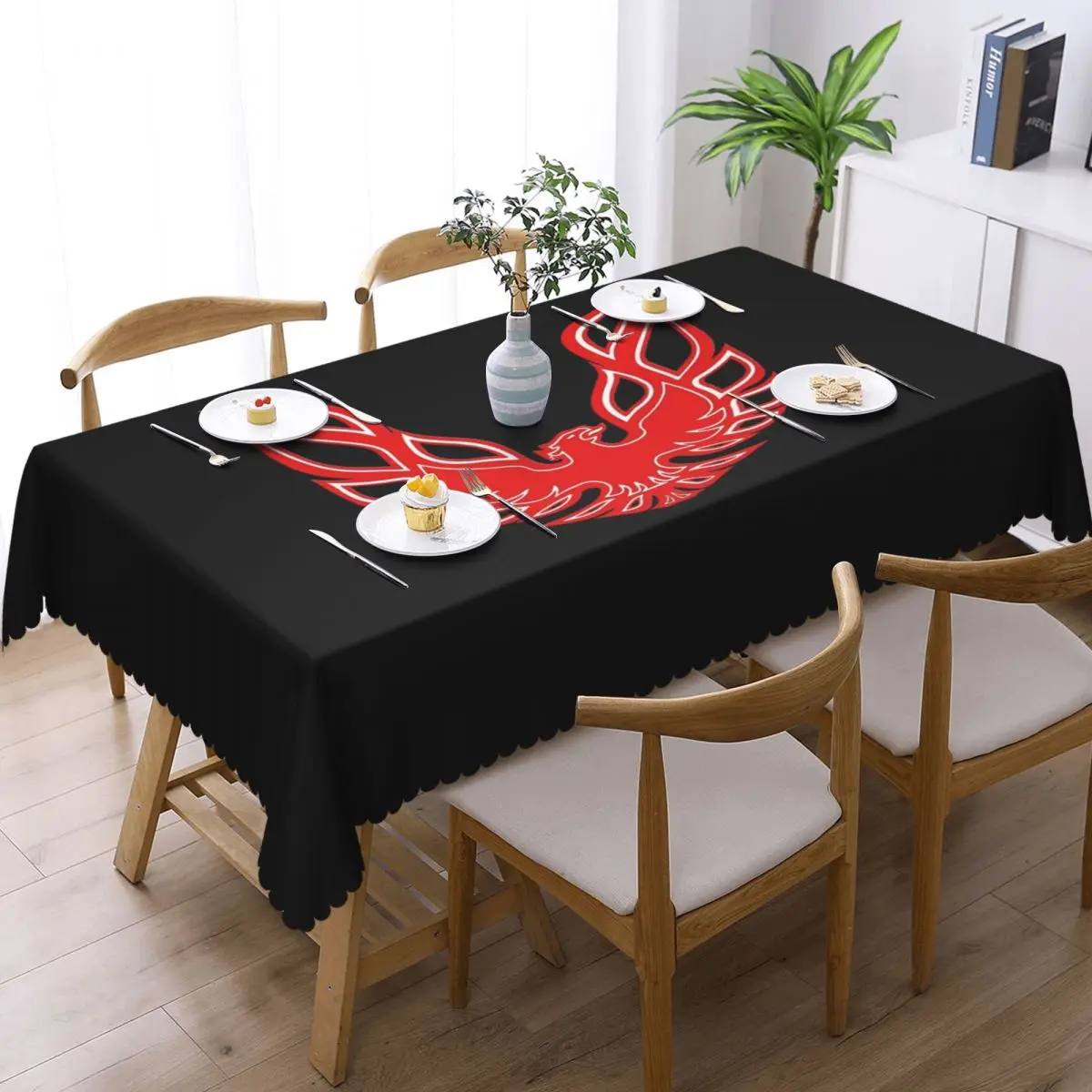 Pontiac Trans Am Firebird Bandit Golden Rectangular Tablecloth Oilproof Table Cover for Festival Party Decorations Table Cloth