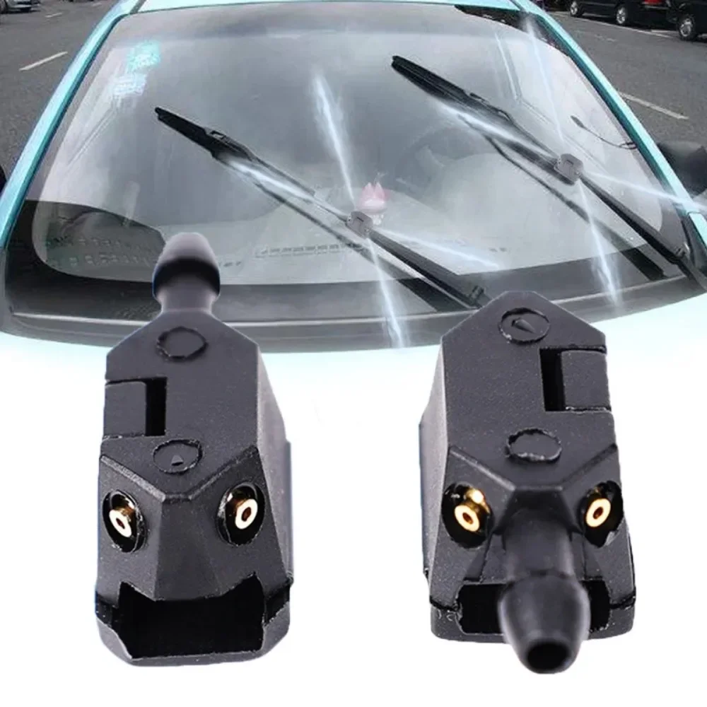 2PCS Universal Car Wiper Nozzle 8mm 9mm Arm Type Spray Nozzle Adjustment 4-way Water Spray Car Windscreen Washer Wiper Blade