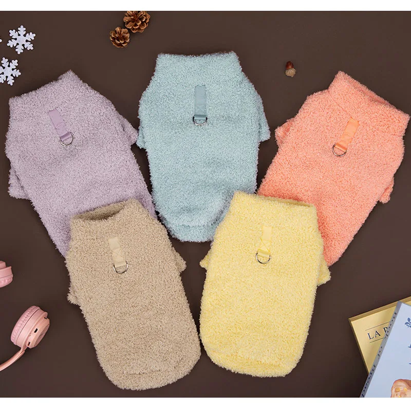 

Plush Hoodie Winter Pullovers Clothing Warm Dog Clothes For Small Dogs Yorks Dachshund Chiwawa Puppy Sweatshirt Sweater Costumes