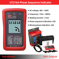UNI-T UT261A UT261B 3 Phase Sequence Meter Phase Missing Motor Rotation Indicator AC Voltage Frequency Phase Sequence Detector