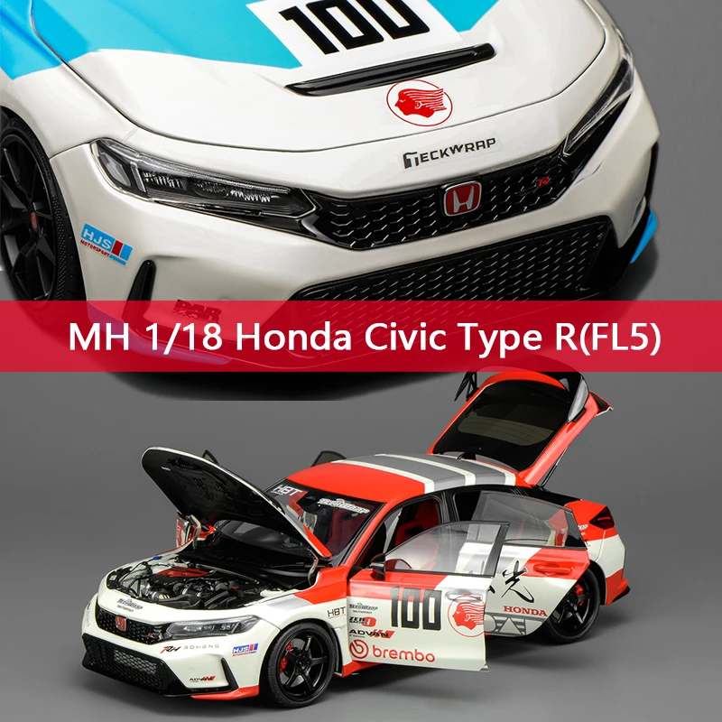 

Diecast Cars Honda Civic Type R Fl5 Idemitsu 100 Scale Alloy Car Model with Fully Openable Doors Limited Edition Collection Motorhelix Mh 1:18 Metal Scale Model Adult Gift Display Piece Boy child toy