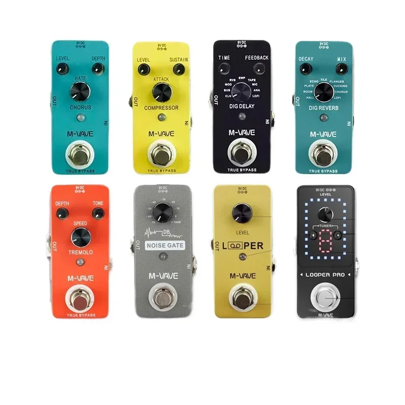 Electric Guitar Monolithic Effects 9-Speed Excitation Distortion Overload Reverb Delay Fader Chorus Compression